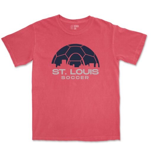 Soccer Skyline Short Sleeve Unisex T-Shirt - Red